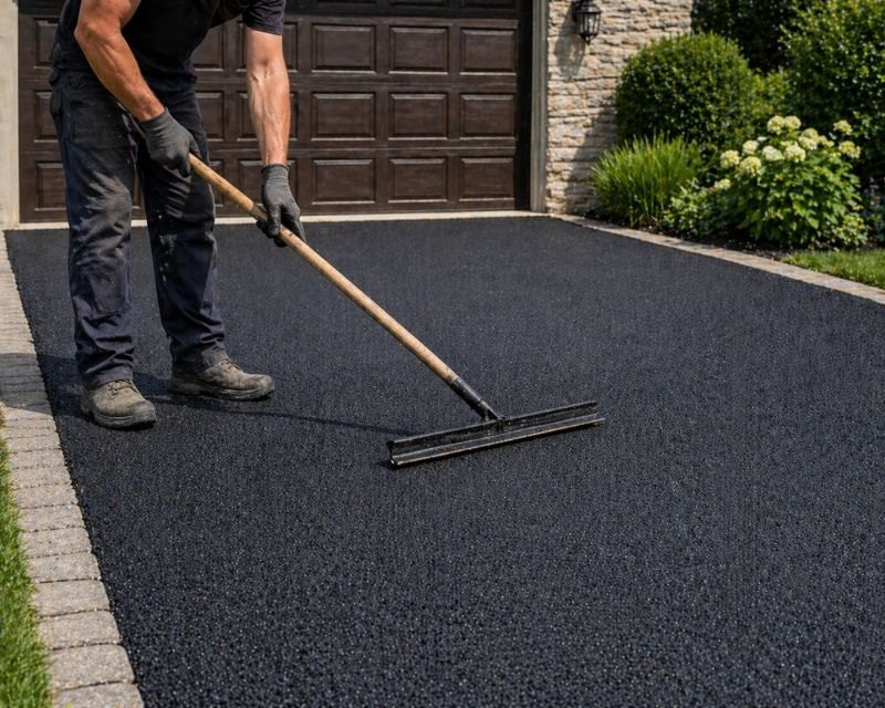 Asphalt paving surface prepared for paving or repair work in Chandler, AZ